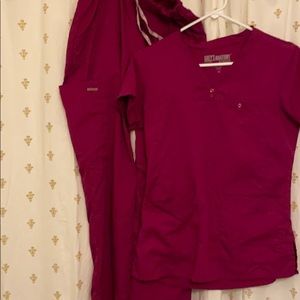 Grey’s Anatomy Raspberry Scrub Set
